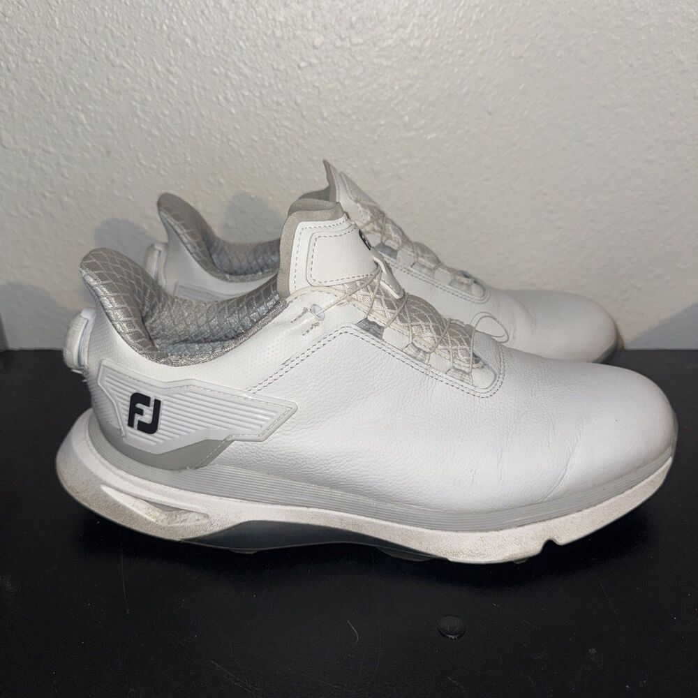 FootJoy Pro/SLX Carbon Spikeless Golf Shoes White Grey Men's Size 8 W 56915